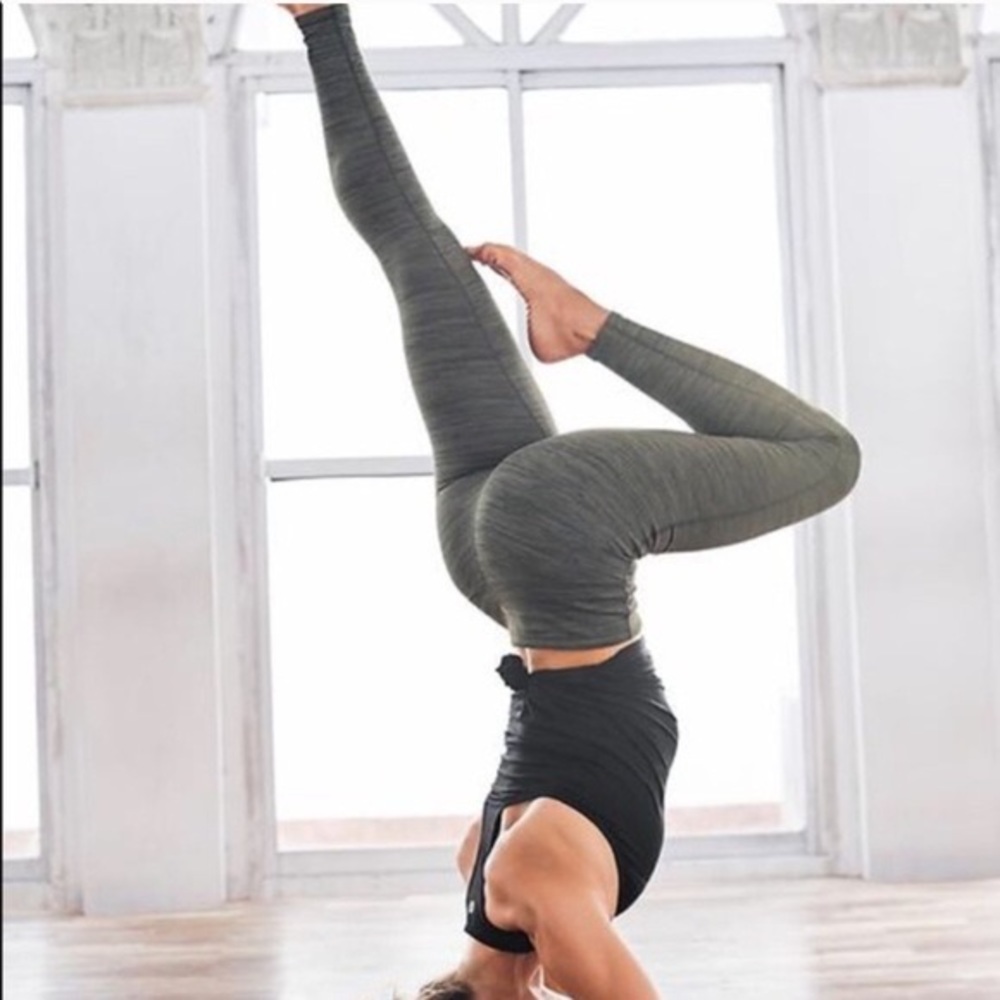 Athleta Leggings with Pockets Size XXS High Rise Neutral Gray High Waisted